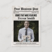 新聞ビジネスモダンカー実在ド不動産業者 コーリングカード (正面)