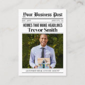 新聞ビジネスモダンカー実在ド不動産業者 コーリングカード (正面)