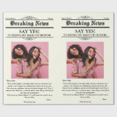 新聞フラワーラップフォトメイド・オブ・オーナー（花嫁付き添い人） ラッピングペーパー (フラット)