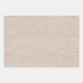 新聞フランスのストライプヴィンテージクラフトデコパージュ  ラッピングペーパーシート (正面)