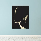 新聞プリントファッションシルエットアート キャンバスプリント (インサイチュ (ウッドフロア))