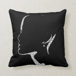 新聞プリントファッションシルエットアート クッション