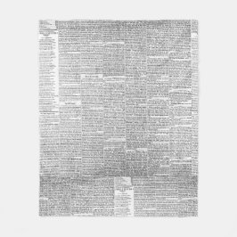 新聞プリント フリースブランケット