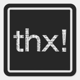 新聞プリント「THX」タイポグラフィシール スクエアシール