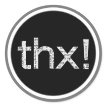 新聞プリント「THX」タイポグラフィシール