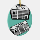 新聞ベクトル セラミックオーナメント (右)