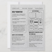 新聞ベビーが妊娠発表を明らかにする カード (裏面)