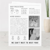 新聞ベビー来の間もない妊娠の発表 カード (裏面)