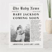 新聞ベビー来の間もない妊娠の発表 カード (正面)