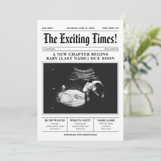 新聞ベビー発表妊娠の暴露 案内状 (スタンド正面)