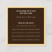 新聞マグカップ&パンカフェバリスタコーヒー スクエア名刺 (裏面)