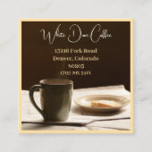 新聞マグカップ&パンカフェバリスタコーヒー スクエア名刺 (正面)