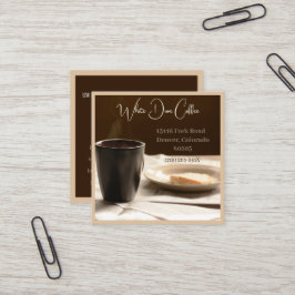 新聞マグカップ&パンカフェバリスタコーヒー スクエア名刺