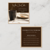 新聞マグカップ&パンカフェバリスタコーヒー スクエア名刺 (正面/裏面)