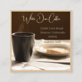 新聞マグカップ&パンカフェバリスタコーヒー スクエア名刺 (正面)