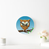 新聞マンガフクロウ ラウンド壁時計 (ホーム)