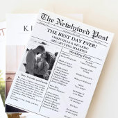 新聞ミニマルの結婚式の脚本は日付を保存 招待状