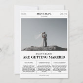 新聞モダンスタイル写真Save the Date 結婚's セーブザデート (正面)