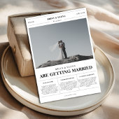 新聞モダンスタイル写真Save the Date 結婚's セーブザデート