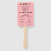 新聞モダン結婚式の引き出物式のタイムライン ハンドファン (裏面)