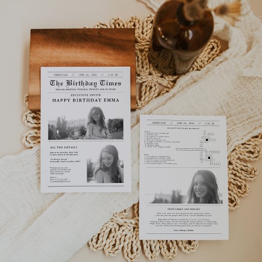 新聞モダン誕生日パーティー