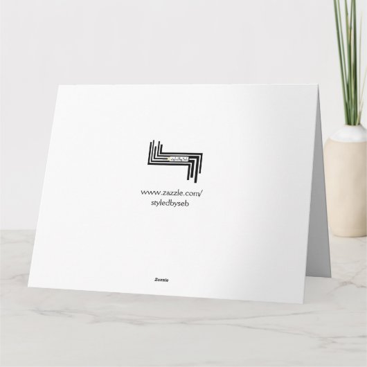 新聞ユニセックスプリントサンキュータイポグラフィカード サンキューカード (裏面)