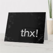 新聞ユニセックスプリントサンキュータイポグラフィカード サンキューカード (正面)