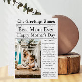 新聞ユニークおもしろいフォトハッピーマザーズデイ カード