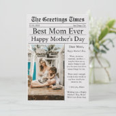 新聞ユニークおもしろいフォトハッピーマザーズデイ カード (スタンド正面)