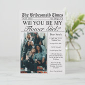 新聞ユニークおもしろいフォトフラワーガール提案 招待状 (スタンド正面)