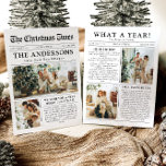 新聞ユニークおもしろい何A年の写真クリスマス シーズンカード<br><div class="desc">祝の「What A Year」のクリスマスの写真のホリユニークデーカードで今年のハイライト。新聞のスタイルでモダンデザインされたこのカードは、あなたの思い出やマイルストーンを共有するクリエイティブのお気に入りの方法を提供する。写真やキャプション用のカスタマイズ可能なセクションで、今年の特別な作品を展示するのに最適。紙に印刷さ高品質れ、このカードはスタイリッシュ休日の応援を広め、永続的な印象を与える個人的な方法である。新聞「モダンWhat A Year」ユニーククリスマスフォトホリデーカード</div>