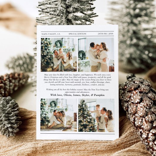 新聞ユニークおもしろい何A年の写真クリスマス シーズンカード