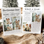 新聞ユニークおもしろい何A年の写真クリスマス シーズンカード<br><div class="desc">祝の「What A Year」のクリスマスの写真のホリユニークデーカードで今年のハイライト。新聞のスタイルでモダンデザインされたこのカードは、あなたの思い出やマイルストーンを共有するクリエイティブのお気に入りの方法を提供する。写真やキャプション用のカスタマイズ可能なセクションで、今年の特別な作品を展示するのに最適。紙に印刷さ高品質れ、このカードはスタイリッシュ休日の応援を広め、永続的な印象を与える個人的な方法である。新聞「モダンWhat A Year」ユニーククリスマスフォトホリデーカード</div>