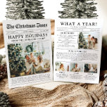新聞ユニークおもしろい何A年の写真クリスマス シーズンカード<br><div class="desc">祝の「What A Year」のクリスマスの写真のホリユニークデーカードで今年のハイライト。新聞のスタイルでモダンデザインされたこのカードは、あなたの思い出やマイルストーンを共有するクリエイティブのお気に入りの方法を提供する。写真やキャプション用のカスタマイズ可能なセクションで、今年の特別な作品を展示するのに最適。紙に印刷さ高品質れ、このカードはスタイリッシュ休日の応援を広め、永続的な印象を与える個人的な方法である。新聞「モダンWhat A Year」ユニーククリスマスフォトホリデーカード</div>
