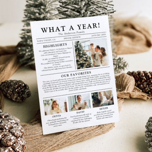 新聞ユニークおもしろい何A年の写真クリスマス シーズンカード