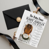 新聞ユニークおもしろい写真エステティック赤ちゃんシャワー 招待状