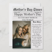 新聞ユニークおもしろい写真ハッピーマザーズデイカード カード (正面)