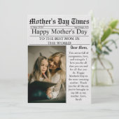 新聞ユニークおもしろい写真ハッピーマザーズデイカード カード (スタンド正面)