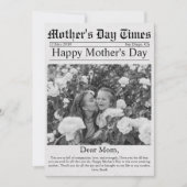 新聞ユニークおもしろい写真ハッピーマザーズデイカード カード (正面)