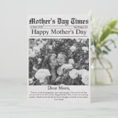 新聞ユニークおもしろい写真ハッピーマザーズデイカード カード (スタンド正面)