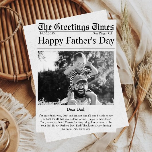 新聞ユニークおもしろい写真ハッピー・ファーザー・デイ・カー カード