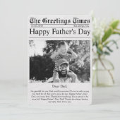新聞ユニークおもしろい写真ハッピー・ファーザー・デイ・カー カード (スタンド正面)
