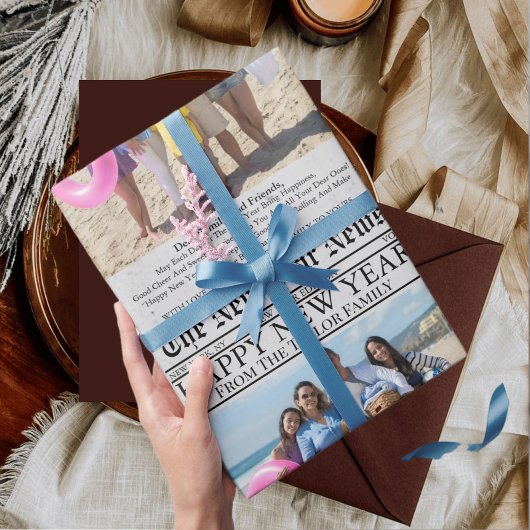 新聞ユニークおもしろい写真新年 ラッピングペーパー