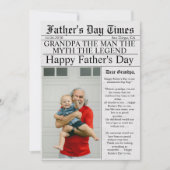 新聞ユニークおもしろい写真父の日グランドパ カード (正面)
