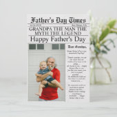 新聞ユニークおもしろい写真父の日グランドパ カード (スタンド正面)