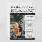 新聞ユニークおもしろい写真父の日 カード (正面)