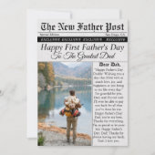 新聞ユニークおもしろい写真父の日 カード (正面)