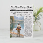 新聞ユニークおもしろい写真父の日 カード (スタンド正面)