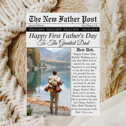 新聞ユニークおもしろい写真父の日 カード