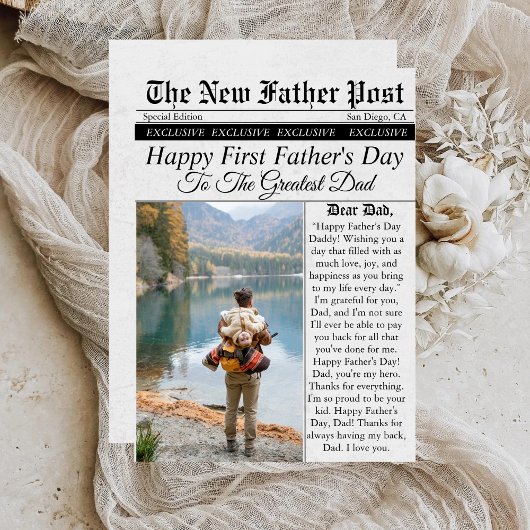 新聞ユニークおもしろい写真父の日 カード